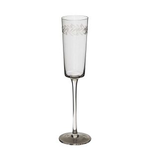CHAMPAGNE GLASS LEAVES GLASS TRANSPARENT