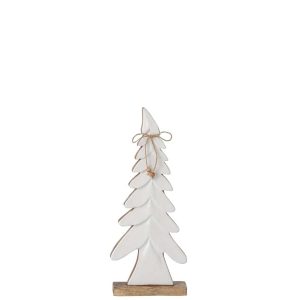 PINE TREE BOW MANGO WOOD NATURAL/WHITE SMALL