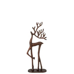 REINDEER ON BASE ALUMINIUM COPPER SMALL
