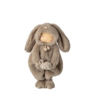 CHILD RABBIT + ROOSTER POLYESTER BROWN