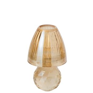 TEALIGHT HOLDER CRYSTAL CHAMPAGNE