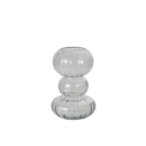 VASE BUBBLE ROUND GLASS TRANSPARENT SMALL