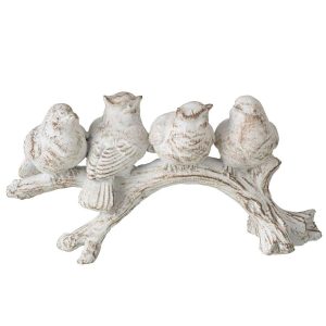 BIRD ON BRANCH CLAY ECRU SMALL