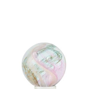 PAPERWEIGHT HURICCANE GLASS GOLD/PINK MEDIUM