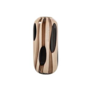 VASE GLASS BEIGE/BLACK LARGE