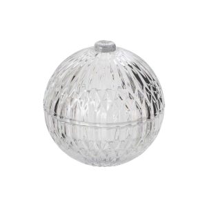 JAR DECORATIVE BALL GLASS TRANSPARENT