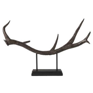 ANTLER ON BASE POLYRESIN BLACK
