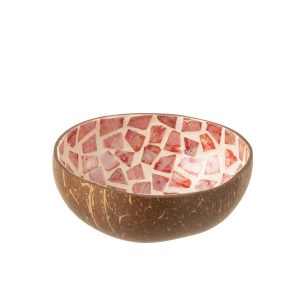 BOWL COCONUT MOSAIC COCONUT + SHELL LIGHT PINK
