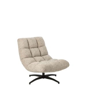 LOUNGE CHAIR QUILTED MATEL ECRU