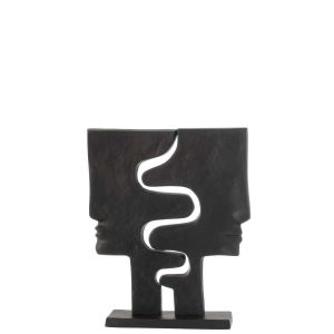 FIGURE FACES ON FOOT ALUMINIUM