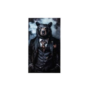WALL DECORATION BEAR GLASS MULTI