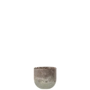 TEALIGHT HOLDER SCAVO GLASS GREY SMALL