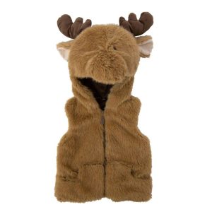 VEST MOOSE + 2 TO 3 YEARS OLD POLYESTER CARAMEL/BROWN