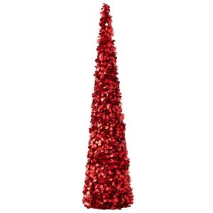 TREE SPARKLING POLYSTYRENE RED EXTRA LARGE