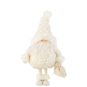 SANTA GIFT BAG TEXTILE WHITE LARGE