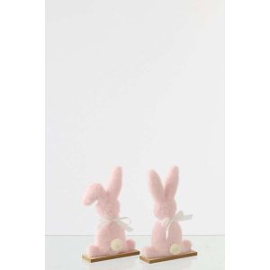 RABBIT POLYESTER LIGHT PINK SMALL ASSORTMENT OF 2