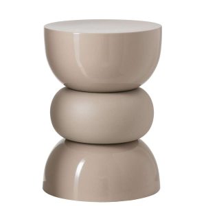 SIDE TABLE SHINY + MAT IRON BEIGE