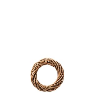 WREATH WICKER NATURAL/RUST BROWN SMALL