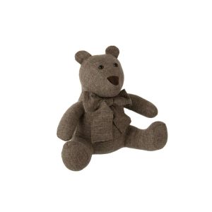 DOORSTOP BEAR POLYESTER BROWN