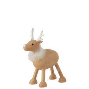 DEER FUR RESIN NATURAL/WHITE LARGE