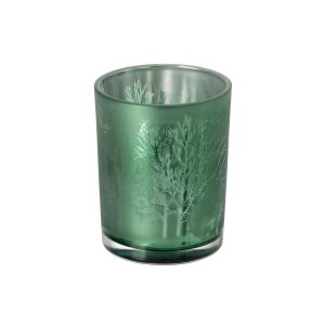 CANDLE HOLDER FOREST GLASS GREEN LARGE