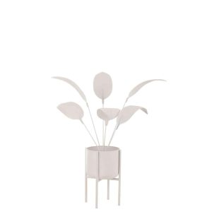 PLANT DECORATION METAL WHITE LARGE