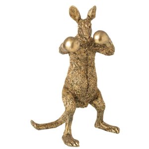 KANGAROO BOXER POLYRESIN GOLD