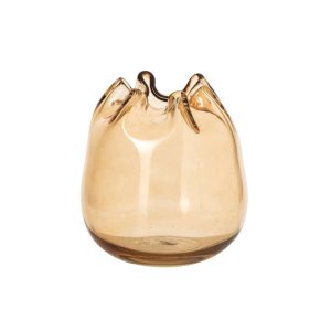 VASE IRREGULAR GLASS GOLD