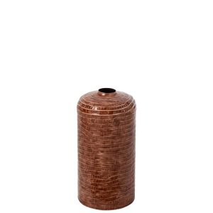 VASE IRON BROWN