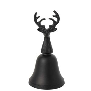 DECORATIVE BELL JAR DEER ALUMINIUM BLACK