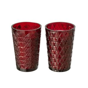 SCENTED CANDLE VICTOR & VICTOIRE WAX BURGUNDY LARGE ASSORTMENT OF 2