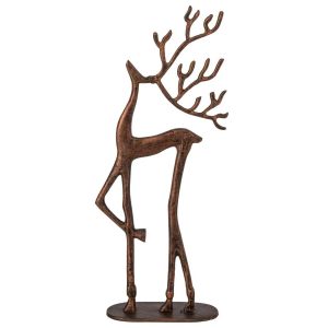 REINDEER ON BASE ALUMINIUM COPPER LARGE