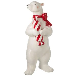 POLAR BEAR CANDY RESIN WHITE/CHRISTMAS RED