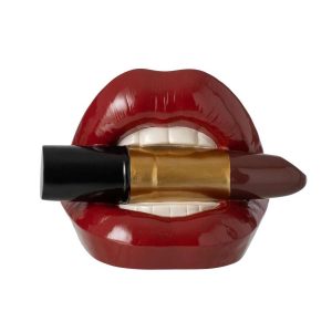 LIPS LIPSTICK POLYRESIN CHRISTMAS RED