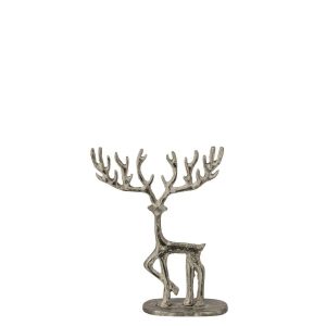 REINDEER ON BASE ALUMINIUM OFF-WHITE SMALL