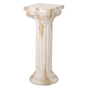 PEDESTAL OUTDOOR ROMAN MAGNESIUM ECRU/BEIGE LARGE