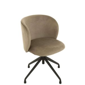 CHAIR TURN/UP/DOWN VELVET DARK GREY