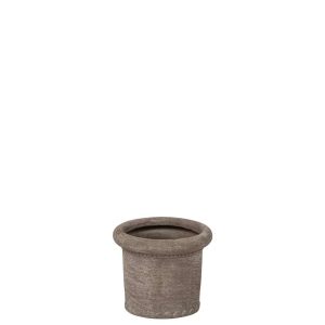FLOWERPOT STONEWARE GREIGE SMALL
