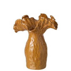 VASE CLAY MUSTARD YELLOW LARGE