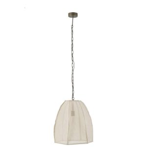 CEILING LAMP PEAR LINEN/IRON WHITE SMALL