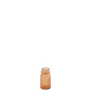 VASE  STRIPED GLASS ORANGE