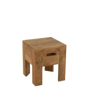 STOOL WILL PINE WOOD BROWN