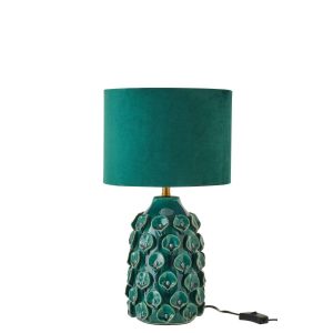 TABLE LAMP MODERN CERAMIC DARK GREEN LARGE