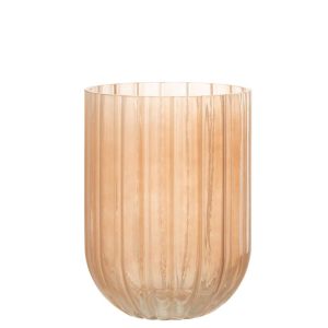 VASE YONI GLASS PEACH MEDIUM