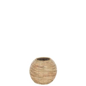 VASE YUMI BALL STRAW NATURAL MEDIUM