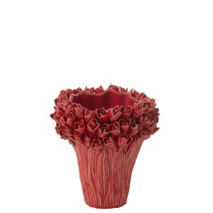VASE AMBROSIA CERAMIC RED MEDIUM