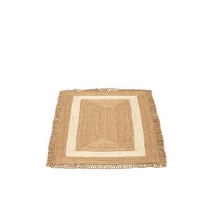 RUG RECTANGLE JUTE NATURAL/WHITE