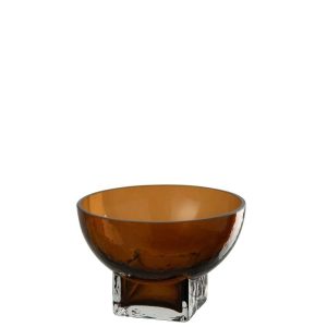 VASE CAROL GLASS BROWN SMALL