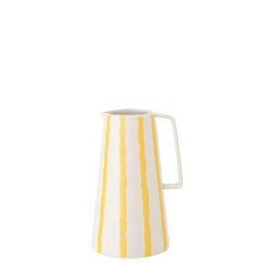JUG STRIPED DOLOMITE WHITE/LIGHT YELLOW