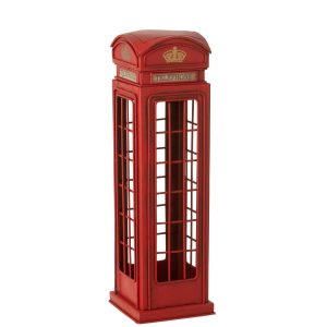 TELEPHONE BOX ANTIQUE METAL RED